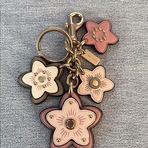 Coach Tea Rose keychain/purse charm